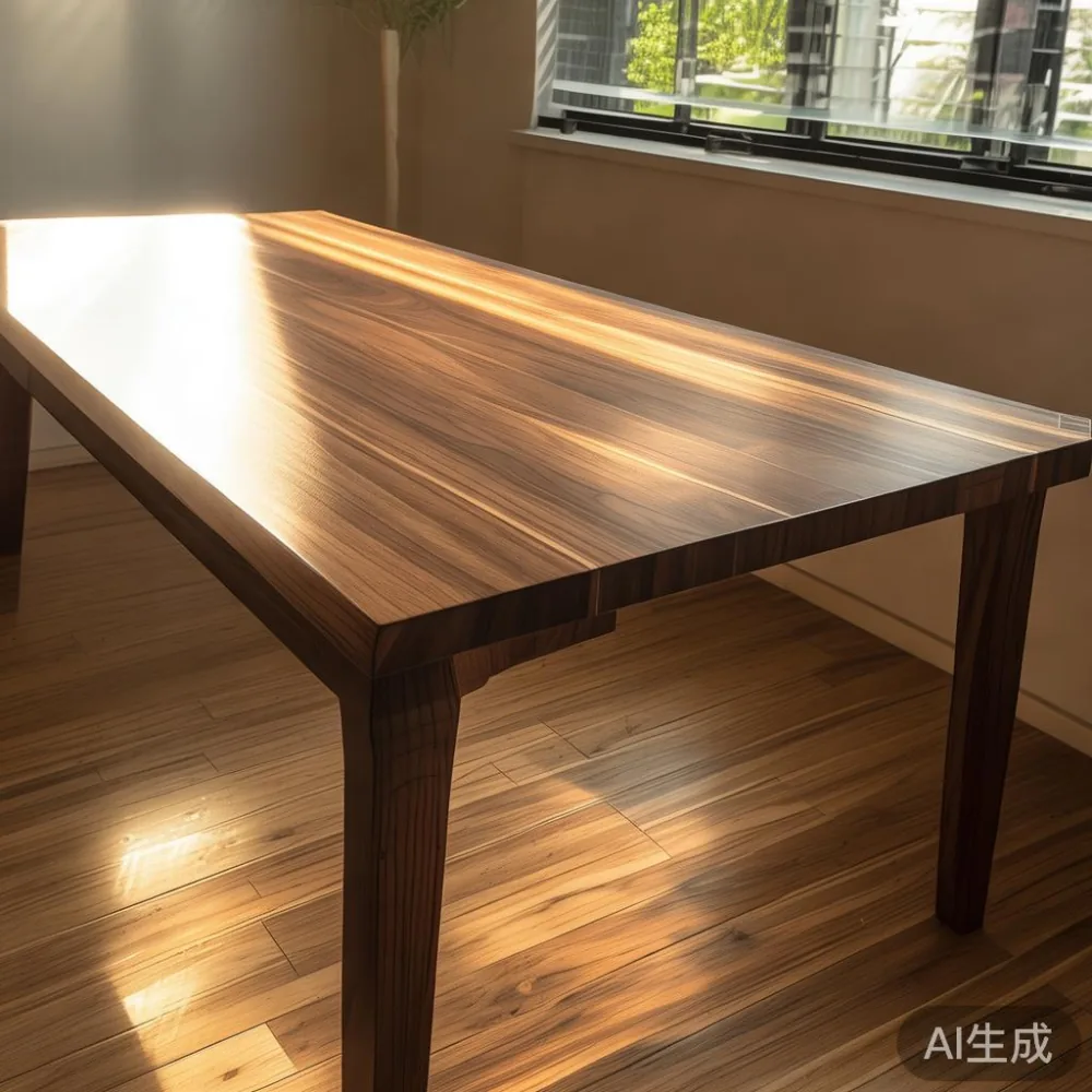 Custom dining table designed for a corner space in a Singapore HDB flat