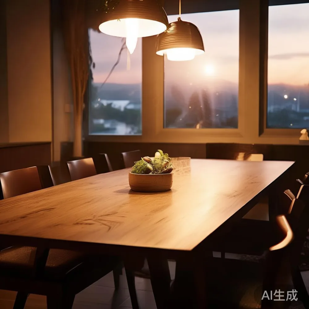 Delivery and Assembly Realities When Buying a Dining Table in Singapor — room setting at dusk with warm lamp light, film 