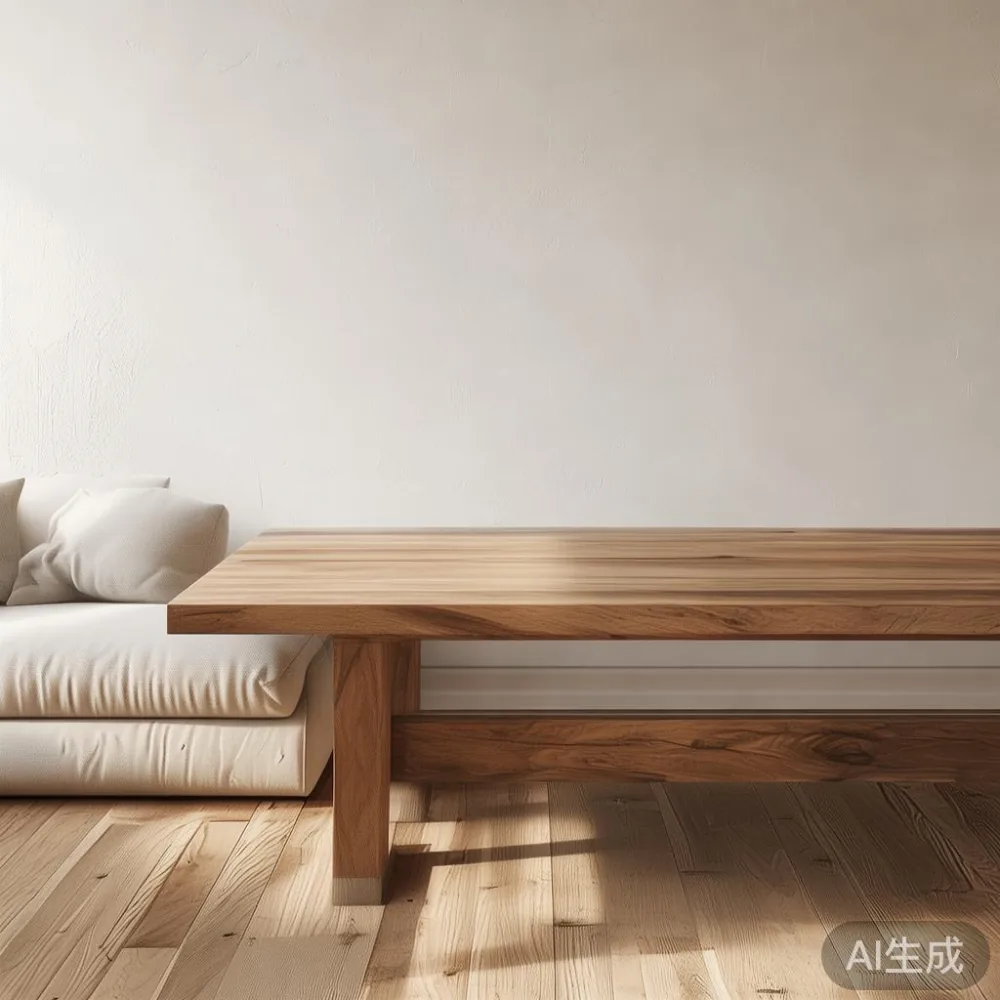 How to Match a Solid Wood Dining Table SG to a Warm Minimal Interior — staged against a plain wall with a linen sofa ne