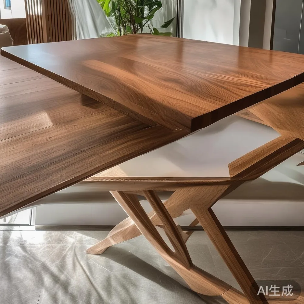 Solid Wood vs Veneer Dining Table in Singapore: A 5-Year Cost Reality  — detail of the base and leg construction on a bed
