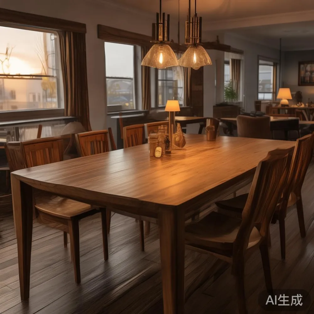 Solid Wood vs Veneer Dining Table in Singapore: A 5-Year Cost Reality  — room setting at dusk with warm lamp light, film 